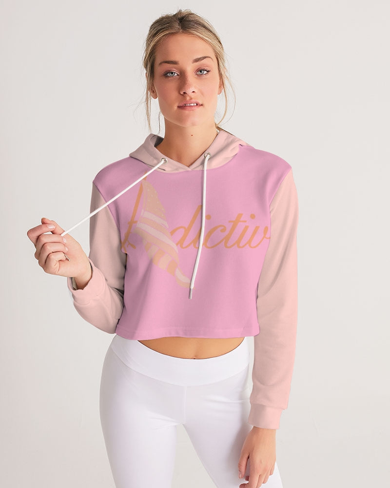 Women's All-Over Print Cropped Hoodie