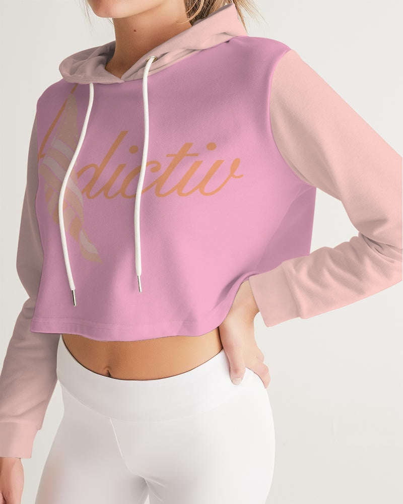 Women's All-Over Print Cropped Hoodie