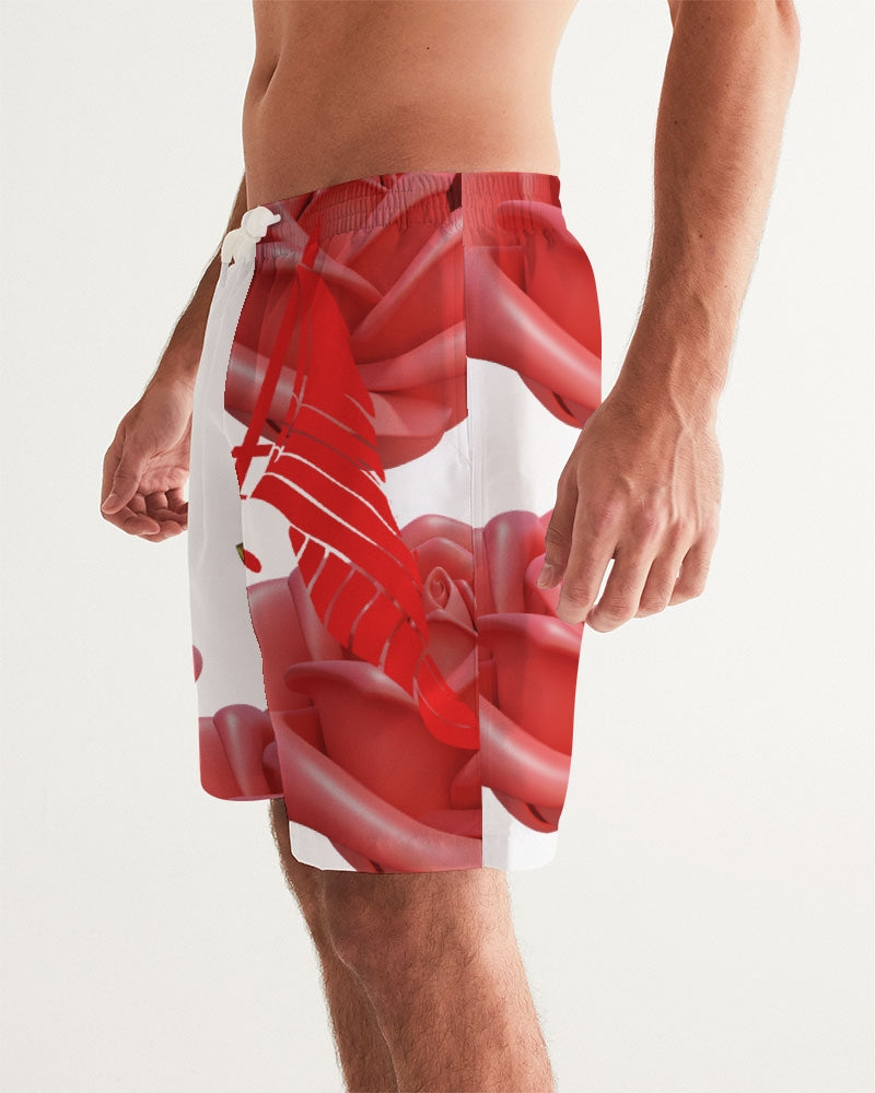 roses Men's All-Over Print Swim Trunk