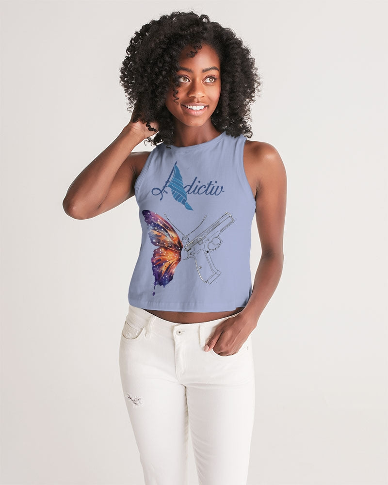 Beautifully Dangerous Collection Women's All-Over Print Cropped Tank