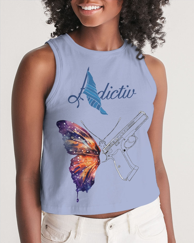 Beautifully Dangerous Collection Women's All-Over Print Cropped Tank