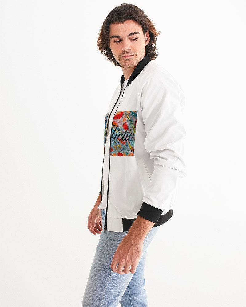 Abstract Design W/ Adictiv Logo Men's Bomber Jacket