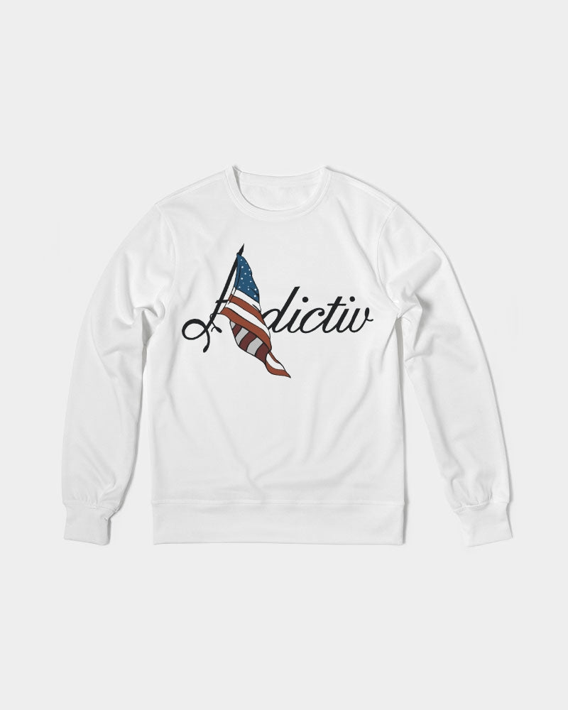 Adictiv Logo-outlined Men's Classic French Terry Crewneck Pullover