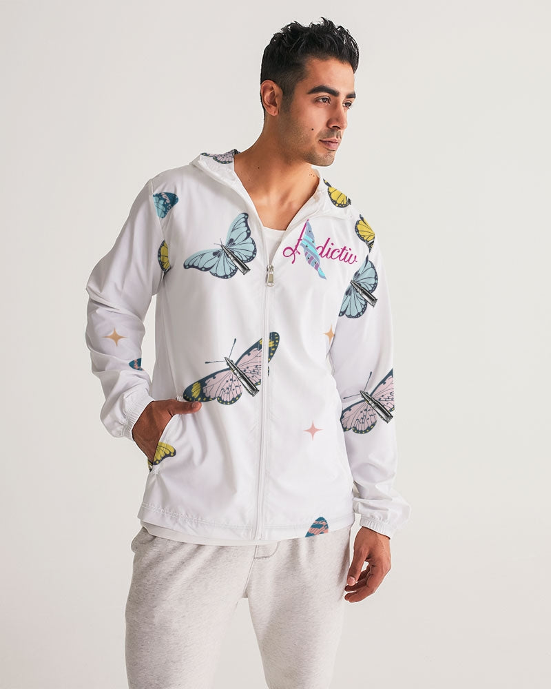 Adictiv w/ a bullet butterfly and logo Men's Windbreaker