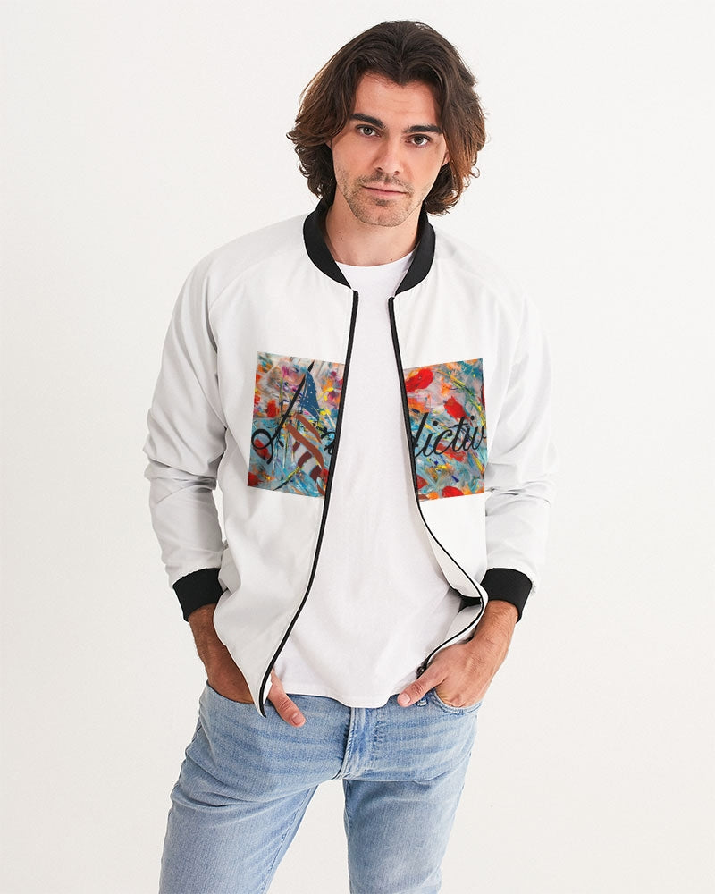 Abstract Design W/ Adictiv Logo Men's Bomber Jacket