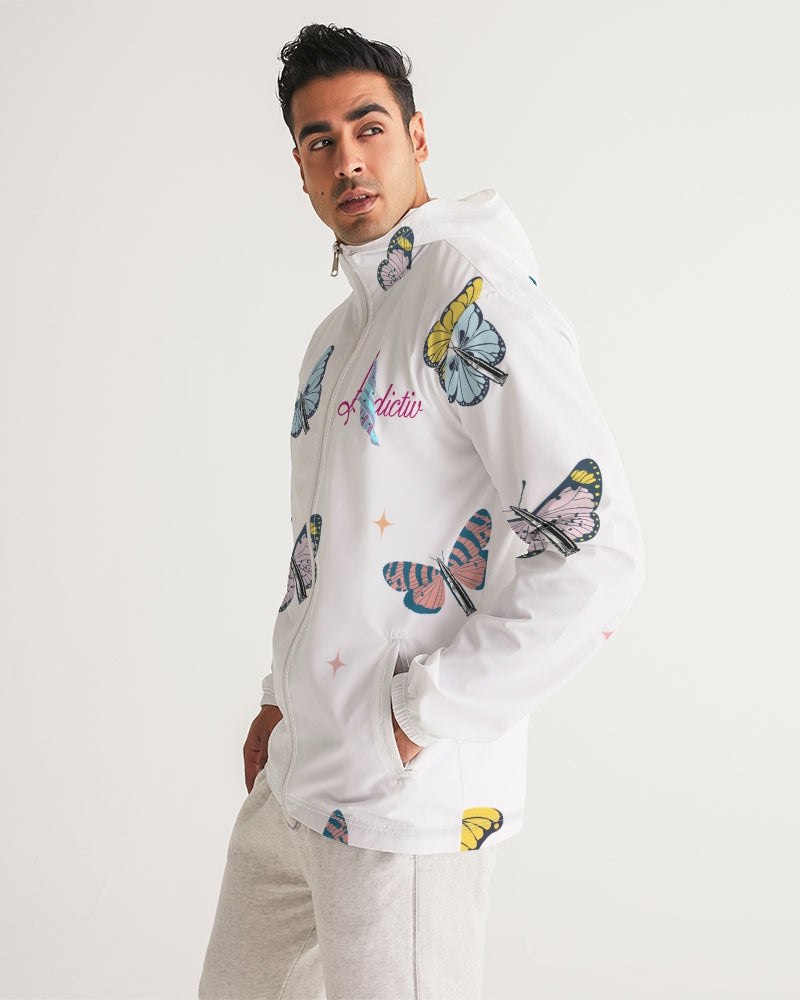 Adictiv w/ a bullet butterfly and logo Men's Windbreaker