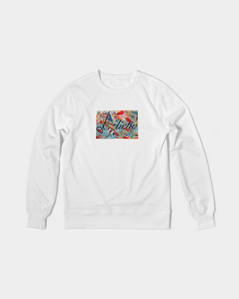 Abstract Design W/ Adictiv Logo Men's Classic French Terry Crewneck Pullover