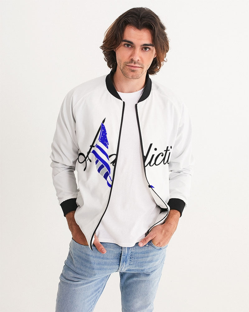 Adictiv Logo W/ Blue Flag Men's Bomber Jacket