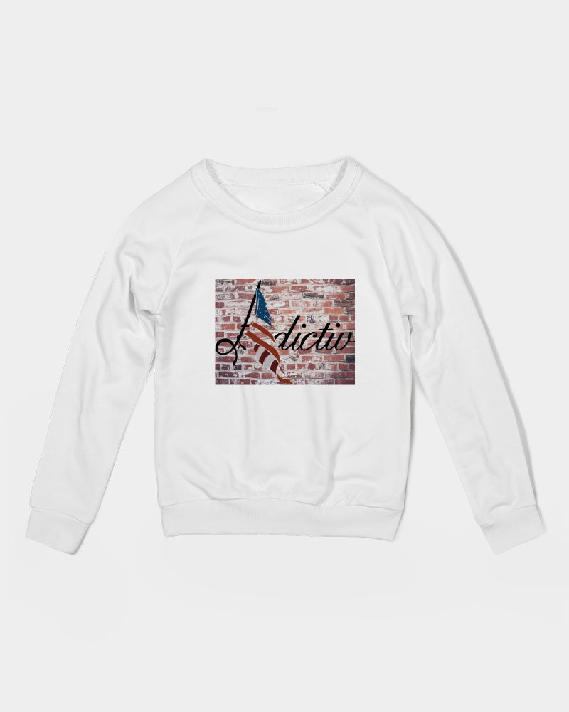 Brick Wall Design Tee W/ Adictiv Logo Kids Graphic Sweatshirt